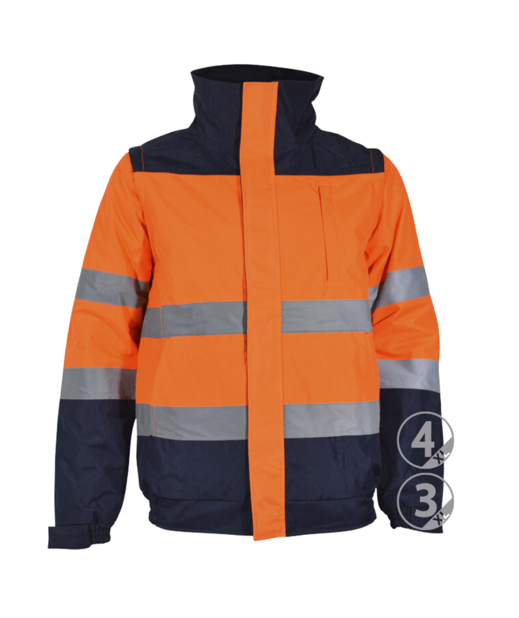 Chaqueta reflectante plegable de trabajo Naranja