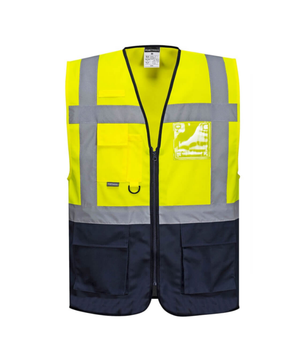 CHALECO ALTA VISIBILIDAD WARSAW AMARILLO/MARINO PORTWEST C476